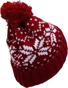 img 1 attached to 🎩 Stylish WITHMOONS Knit US Canada Flag Union Jack Pom Beanie Hat – JZP0027