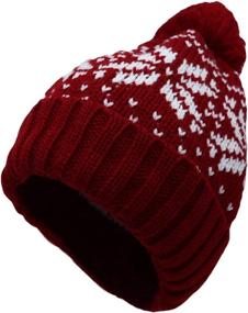 img 4 attached to 🎩 Stylish WITHMOONS Knit US Canada Flag Union Jack Pom Beanie Hat – JZP0027