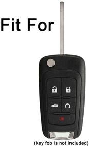 img 3 attached to 🔑 Защитный силиконовый чехол Flip Key Fob для Chevrolet Malibu, Cruze, Camaro и других моделей - черно-красный