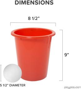 img 1 attached to 🏓 Play Platoon Giant Yard Pong Game Set - Ultimate Outdoor Fun with 12 Buckets & 2 Balls for Lawn Pong