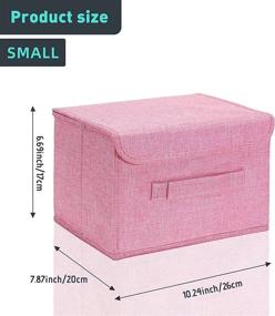 img 2 attached to 📦 Foldable Storage Box Set - 2 Storage Boxes, Bins with Lids - Ideal for Home Office, Toys, Clothes, Paper & Books - Pink