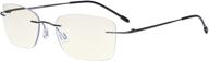 eyekepper uv protection rimless multifocus computer readers for women - gunmetal noline bifocal reading glasses +1.50 logo