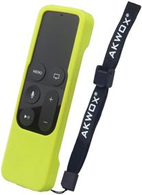img 1 attached to [Nightglow Green] Akwox Silicone Case with Lanyard for Apple TV 4K / 4th Gen Remote - Anti Slip & Shock Proof (Not for New Apple 4K TV Series 6th Gen 2021)