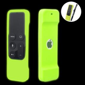 img 4 attached to [Nightglow Green] Akwox Silicone Case with Lanyard for Apple TV 4K / 4th Gen Remote - Anti Slip & Shock Proof (Not for New Apple 4K TV Series 6th Gen 2021)