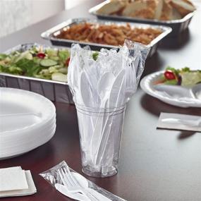 img 1 attached to Hefty Heavy-Duty Disposable Flatware Set - Individually Wrapped Plastic Cutlery, 150 Pieces, White