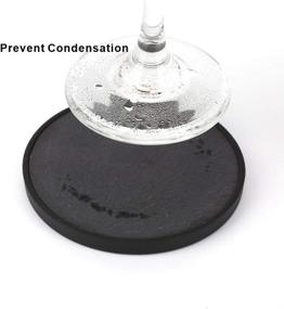 img 1 attached to Durable Slate Stone Drink Coasters Holder: Keep Your Tabletops Protected in Style!