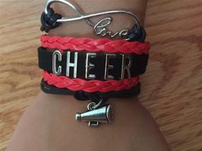 img 2 attached to 🎀 Cheer Charm Bracelet: Exclusive Infinity Love Design, Adjustable Cheerleading Jewelry in Team Colors for Cheerleaders