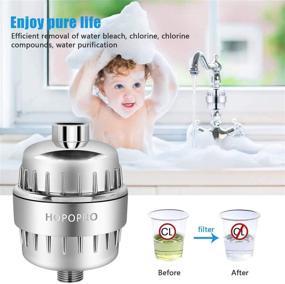 img 2 attached to 🚿 HOPOPRO 18-Stage Shower Filter: High Output Universal Chlorine & Hard Water Filter - Remove Fluoride, Heavy Metals, Sediments, Impurities for a Refreshing Shower Experience