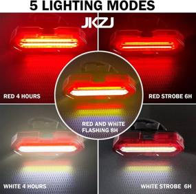 img 3 attached to 🚴 Enhance Bike Safety with JKZJ Rear Bike Lights - Rechargeable 2 Pack, 100 Lumen Bicycle Lights Red/White - 4 Hours of Autonomy, 5 Mode Options