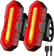 🚴 enhance bike safety with jkzj rear bike lights - rechargeable 2 pack, 100 lumen bicycle lights red/white - 4 hours of autonomy, 5 mode options logo