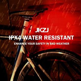 img 1 attached to 🚴 Enhance Bike Safety with JKZJ Rear Bike Lights - Rechargeable 2 Pack, 100 Lumen Bicycle Lights Red/White - 4 Hours of Autonomy, 5 Mode Options