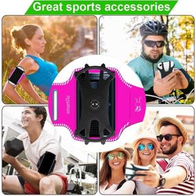 img 1 attached to Smartlle Phone Armband: 360° Rotatable Premium Sports Armband for iPhone 12/11 Pro/11 Pro Max/XR/XS Max/X/XS/8 7 6S Plus, Samsung Galaxy, LG, Moto, Pixel – Ideal for Running, Workout, Gym Jogging