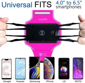 img 2 attached to Smartlle Phone Armband: 360° Rotatable Premium Sports Armband for iPhone 12/11 Pro/11 Pro Max/XR/XS Max/X/XS/8 7 6S Plus, Samsung Galaxy, LG, Moto, Pixel – Ideal for Running, Workout, Gym Jogging