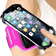 smartlle phone armband: 360° rotatable premium sports armband for iphone 12/11 pro/11 pro max/xr/xs max/x/xs/8 7 6s plus, samsung galaxy, lg, moto, pixel – ideal for running, workout, gym jogging logo