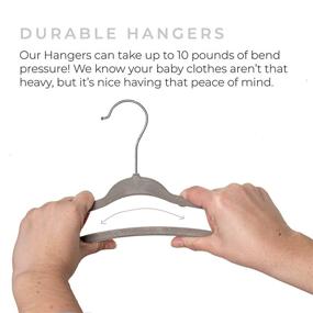 img 1 attached to 👶 Baby Nest Designs Grey Baby Hangers: Organize Nursery with Matching Closet Dividers, 15x Velvet Hangers for Baby Clothes