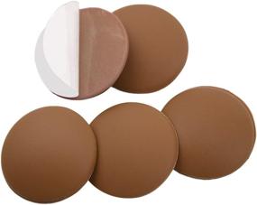 img 2 attached to 🛡️ 10PCS Self-Adhesive Silicone Wall Protectors - 40 mm/1.57" Diameter Door Handle Bumper Guard Stopper (Brown)