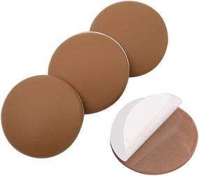 img 1 attached to 🛡️ 10PCS Self-Adhesive Silicone Wall Protectors - 40 mm/1.57" Diameter Door Handle Bumper Guard Stopper (Brown)