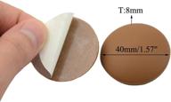 🛡️ 10pcs self-adhesive silicone wall protectors - 40 mm/1.57" diameter door handle bumper guard stopper (brown) логотип