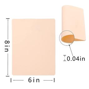 img 3 attached to 🖌️ WeekShow Tattoo Skin Practice, 10Pcs of 8×6×0.04” Double Sided Silicone Fake Skin for Microblading and Tattoo Supplies