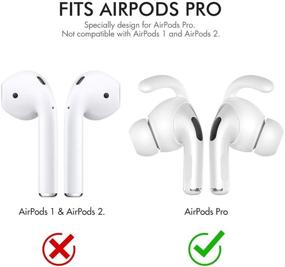 img 3 attached to 🎧 AhaStyle чехлы с крючками для AirPods Pro [3 пары + сумка для хранения] - аксессуары против скольжения для Apple AirPods Pro (белые)