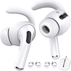 img 4 attached to 🎧 AhaStyle чехлы с крючками для AirPods Pro [3 пары + сумка для хранения] - аксессуары против скольжения для Apple AirPods Pro (белые)