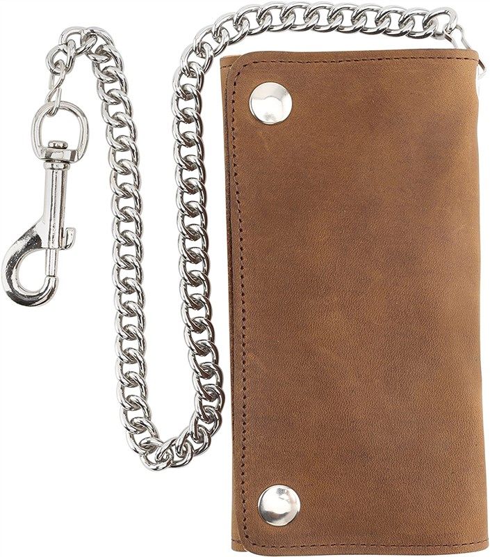 tri fold vintage leather wallet closure men's accessories 标志