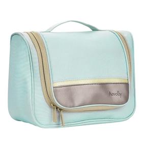 img 4 attached to 🧳 AOVOLLY Waterproof Hanging Toiletry Bag for Women and Men - Travel Makeup Organizer with Hook and Handle