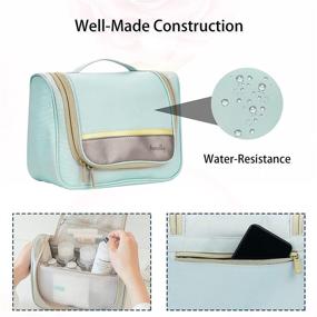 img 2 attached to 🧳 AOVOLLY Waterproof Hanging Toiletry Bag for Women and Men - Travel Makeup Organizer with Hook and Handle