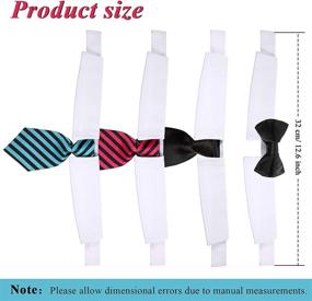 img 2 attached to 🐶 Stylish 4-Piece Adjustable Pets Dog Cat Bow Tie Set with Formal Tuxedo Costume Necktie Collar Stripes for Small Dogs Cats (S)