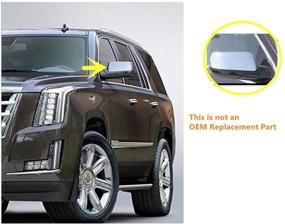 img 2 attached to Зеркальные накладки eLoveQ Chrome Half-Side для Chevrolet Tahoe/Suburban 2015-2019, GMC Yukon/Yukon XL, Cadillac Escalade/ESV (за исключением моделей с боковой камерой)