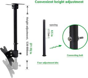 img 1 attached to 🔄 360° Swivel Adjustable Ceiling Bracket for Optimal Display Functionality