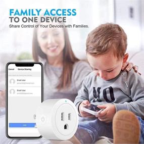 img 3 attached to 🔌 Amysen Smart Plug - Certified Compatible with Alexa, Echo, and Google Home – WiFi 2.4G Only (4-Pack)