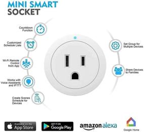 img 2 attached to 🔌 Amysen Smart Plug - Certified Compatible with Alexa, Echo, and Google Home – WiFi 2.4G Only (4-Pack)