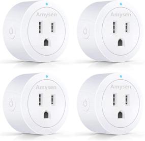 img 4 attached to 🔌 Amysen Smart Plug - Certified Compatible with Alexa, Echo, and Google Home – WiFi 2.4G Only (4-Pack)