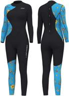 hevto women's 3mm neoprene full scuba diving surfing sup wetsuits - keep warm back zip for swimming kayak logo