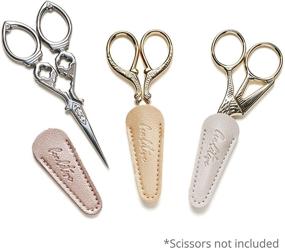 img 3 attached to ✂️ Premium Beaditive Embroidery Scissors Sheath Set - Metal (Gold, Silver, Copper) - 3-Piece