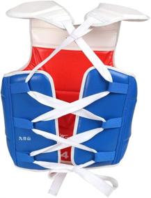 img 1 attached to 🥋 WTF Approved Taekwondo Reversible Chest Protector - Solid Taekwondo Body Guard