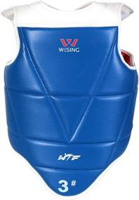 img 3 attached to 🥋 WTF Approved Taekwondo Reversible Chest Protector - Solid Taekwondo Body Guard