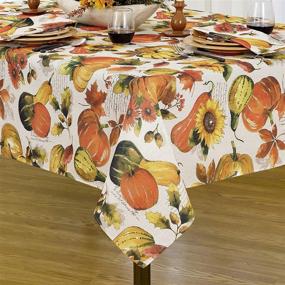 img 3 attached to 🌸 Elrene Fashions Grateful Print Tablecloth