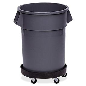 img 2 attached to 🗑️ Rubbermaid Commercial 55-Gallon Round Container Drum Dolly - Black (FG265000BLA)