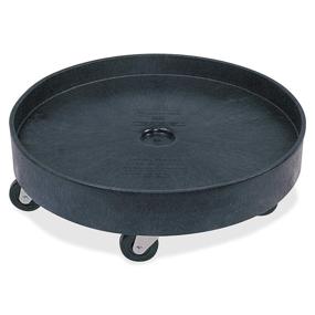 img 4 attached to 🗑️ Rubbermaid Commercial 55-Gallon Round Container Drum Dolly - Black (FG265000BLA)