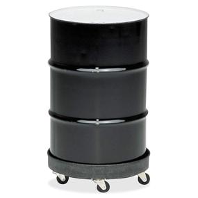 img 3 attached to 🗑️ Rubbermaid Commercial 55-Gallon Round Container Drum Dolly - Black (FG265000BLA)