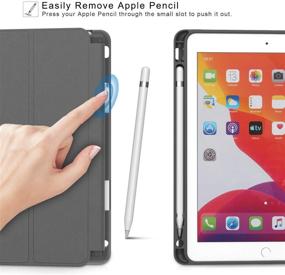 img 1 attached to 📱 Hepix iPad Cover - 10.2 inch iPad 9th 8th 7th Generation Case 2021 2020 2019 with Pencil Holder, Frosted Colorful Leaf Design, Shockproof Protective Cover, Auto Sleep/Wake - Compatible with A2270 A2428 A2429 A2197 A2198 A2200