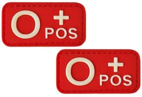 img 3 attached to 🅾 QTao UPA185aa - Durable Rubber Tactical Morale Patches for Blood Type Identification (Type O Positive) - 2pcs PVC Tags