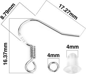 img 3 attached to CARAFAST 600PCS Earring Sterling Hypoallergenic