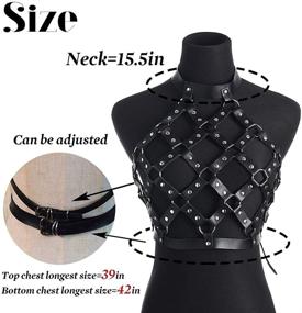 img 2 attached to 👗 Stylish and Versatile Bodiy Leather Harness: Adjustable Jewelry for Women's Accessories