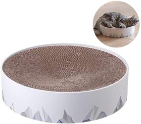 img 4 attached to 🐾 pidan Durable Cat Scratcher: 2in1 Cardboard Scratching Pad & Lounge with Geometric Pattern - Modern Design