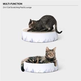 img 3 attached to 🐾 pidan Durable Cat Scratcher: 2in1 Cardboard Scratching Pad & Lounge with Geometric Pattern - Modern Design