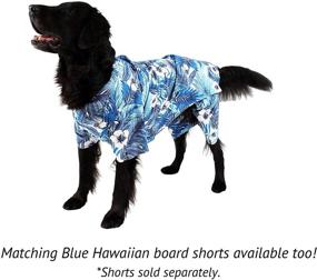 img 2 attached to 🐶 Стильная рубашка для собак Midlee Blue Hawaiian для вашей модной псины.