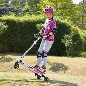 img 2 attached to Swing Wiggle Scooter for Kids Ages 3-10: Foldable 3-Wheel Self-Propelling Drifting Scooter with Adjustable Height Handlebar & Kick Slicker Speeder - Ideal for Boys and Girls